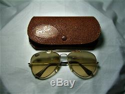 Ray Ban sunglasses Aviator gold platinum plated Precious Metals frames vintage