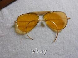Ray-Ban vintage gold Aviator 5814mm Sunglasses withCase yellow lenses