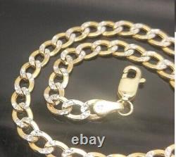 Real 14K Yellow Gold plated Women Anklet Cuban Link Ankle Bracelet Rope
