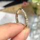 Real Moissanite 0.50ct Round Cut Eternity Wedding Band 14k Yellow Gold Plated
