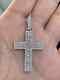 Real Moissanite 3ct Round Cut Men's Cross Pendant White Gold Plated Silver 18