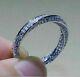 Real Moissanite Twisted Wedding Band Ring 2.00ct Round Cut 14k White Gold Plated