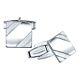 Real Sterling Silver. 925 Solid Engravable Luxury Cufflinks With Presentation Box