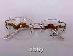 Rosso Fiamma Capri 2 22KT Gold Plated Metal Rimless Eyeglasses 56-15-135