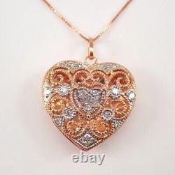 Round Cut Simulated Diamond Gorgeous Heart Fancy Pendant 14k Yellow Gold Plated