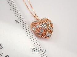 Round Cut Simulated Diamond Gorgeous Heart Fancy Pendant 14k Yellow Gold Plated