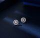 Round Cut Simulated Diamond Pretty Fancy Halo Stud Earring 14k White Gold Plated