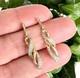 Round Cut Simulated Diamond Women's Drop Dangle Earrings 14k Yellow Gold Plated