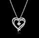 Round Cut Simulated Diamond Women's Pretty Heart Pendant 14k White Gold Plated