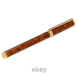 S. T. Dupont Paris Wooden Chinese Lacquer Gold Plated 5.5 Fountain Pen