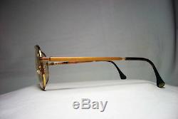 Safilo eyeglasses Aviator 23 kt gold plated frames men's women's unisex vintage