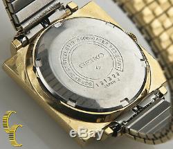 Seiko Men's Automatic Gold-Plated TV Dial Watch 21 Jewels 6119 with Day & Date