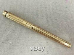 Sheaffer Targa 1007 gold plated Fountain Pen 14K Gold Fine nib NOS Very rare