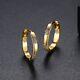 Simulated Diamond Round Cut Pretty Women's Hoop Earrings 14k Yellow Gold Plated