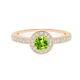 Solitaire Round 0.55 Ctw Peridot 10k Rose Gold Accents Rose Plated Ring