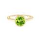 Stackable Round 9 Mm Peridot 10k Yellow Gold Yellow Plated Wedding Ring