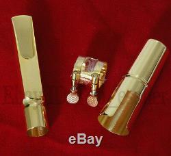 Super Gold Plated Metal Jazz Mouthpiece for Tenor Saxophone Bb Sax New 7