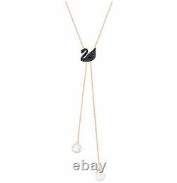Swarovski 5351806 Iconic Swan Rose Gold Plated Y Necklace Length 38cm RRP $199
