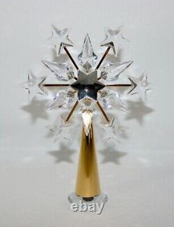 Swarovski Crystal Star Tree Topper Gold Plated COA #632785 In Original Box