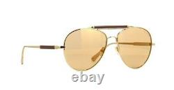 TOM FORD PRIVATE COLLECTION NO. 16 30H Photocromic Gold Plated Leather Sunglasses