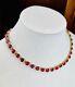 Tennis Necklace 14k Yellow Gold Plated 20ct Oval Cut Lab Created Red Ruby Silver
