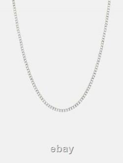Tennis Necklace White Gold Plated 925 Silver 25 ct Round Cut Simulated Diamond