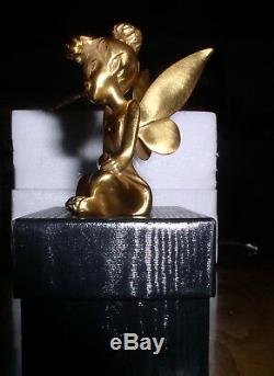 Tinker bell Tinkerbell gold plated solid metal figure Disney Peter Pan