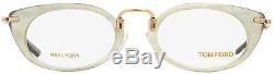 Tom Ford Oval Eyeglasses TF5257 028 Size 50mm Ivory Buffalo Horn/Gold Plated 52