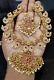 Traditional Bollywood Gold Plated Indian Choker Necklace Earring Kasu Cz Ad Set