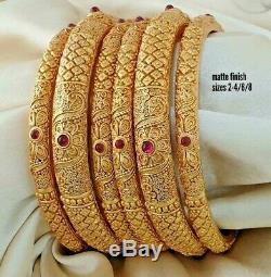Traditional Micro Gold Plated Bangle Bracelet Indian Fashion Wedding Jewelery