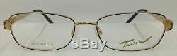 Tura Mod. 516 PEW Grey & 20K Gold Plated Metal Fancy Eyeglasses Frame 53-17-130