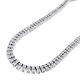 Two Row Tennis Men's Chain 73ct Simulated 10k White Gold Plated Sterling