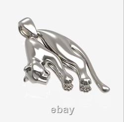 Unisex Hanging Panther Charm Pendant 14K Yellow Gold Plated