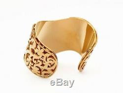 VERSACE 24K Gold Plated Metal Cuff Bracelet