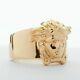 Versace Palazzo Medusa Head Gold Plated Signature Simple Band Ring 11