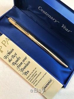 VINTAGE PARKER 61 Mk2 GOLD PLATED BALLPOINT PEN BOOTS CENTENARY-IMMACULATE