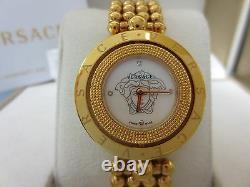 Versace Women 79Q80SD497 S080 Eon Two Rings Rose-Gold Plated Diamond Steel Watch