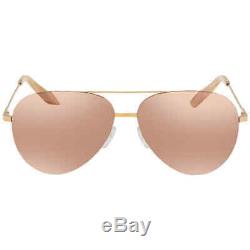 Victoria Beckham 18K Gold Plated Mirror Aviator Ladies Sunglasses VBS119-C06