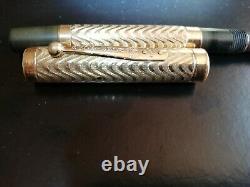 Vintage 1920`s 14 K Gold Plated MORRISON`S Fountain Pen Working Pump