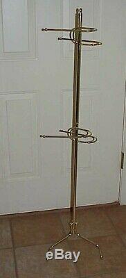 Vintage 1960/70's MID Century Modern Brass Plated Towel Standing Tree Rack Stand