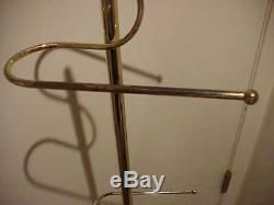 Vintage 1960/70's MID Century Modern Brass Plated Towel Standing Tree Rack Stand
