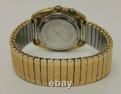 Vintage 1971 Seiko Bellmatic 4006 6031 Alarm Gold Plate Brown Face Gents Watch