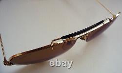 Vintage 1988 Ray-Ban B&L Gold Plated Outdoorsman Chromax Driving Series Aviator