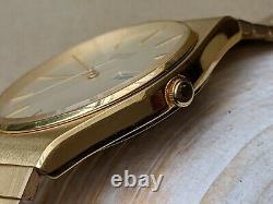 Vintage 1992 Gold-Plated Seiko Day-Date withMint Dial, Orig Bracelet, 5Y23 Mvmt, Runs