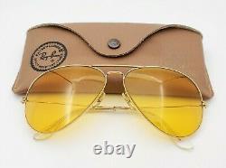 Vintage B&L Ray Ban Bausch & Lomb Ambermatic 62mm Aviator Large Metal II withCase