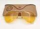 Vintage B&l Ray Ban Bausch & Lomb Ambermatic 62mm Gold Aviator Withcase