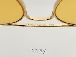 Vintage B&L Ray Ban Bausch & Lomb Ambermatic 62mm Gold Aviator withCase
