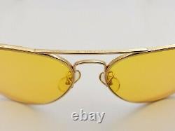 Vintage B&L Ray Ban Bausch & Lomb Ambermatic 62mm Large Metal II Aviators withCase
