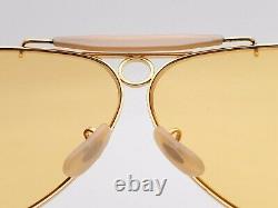 Vintage B&L Ray Ban Bausch & Lomb Ambermatic Shooter 62mm Aviator withCase