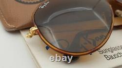Vintage B&L Ray Ban Bausch & Lomb B15 Brown Tortuga 58mm Aviator withCase